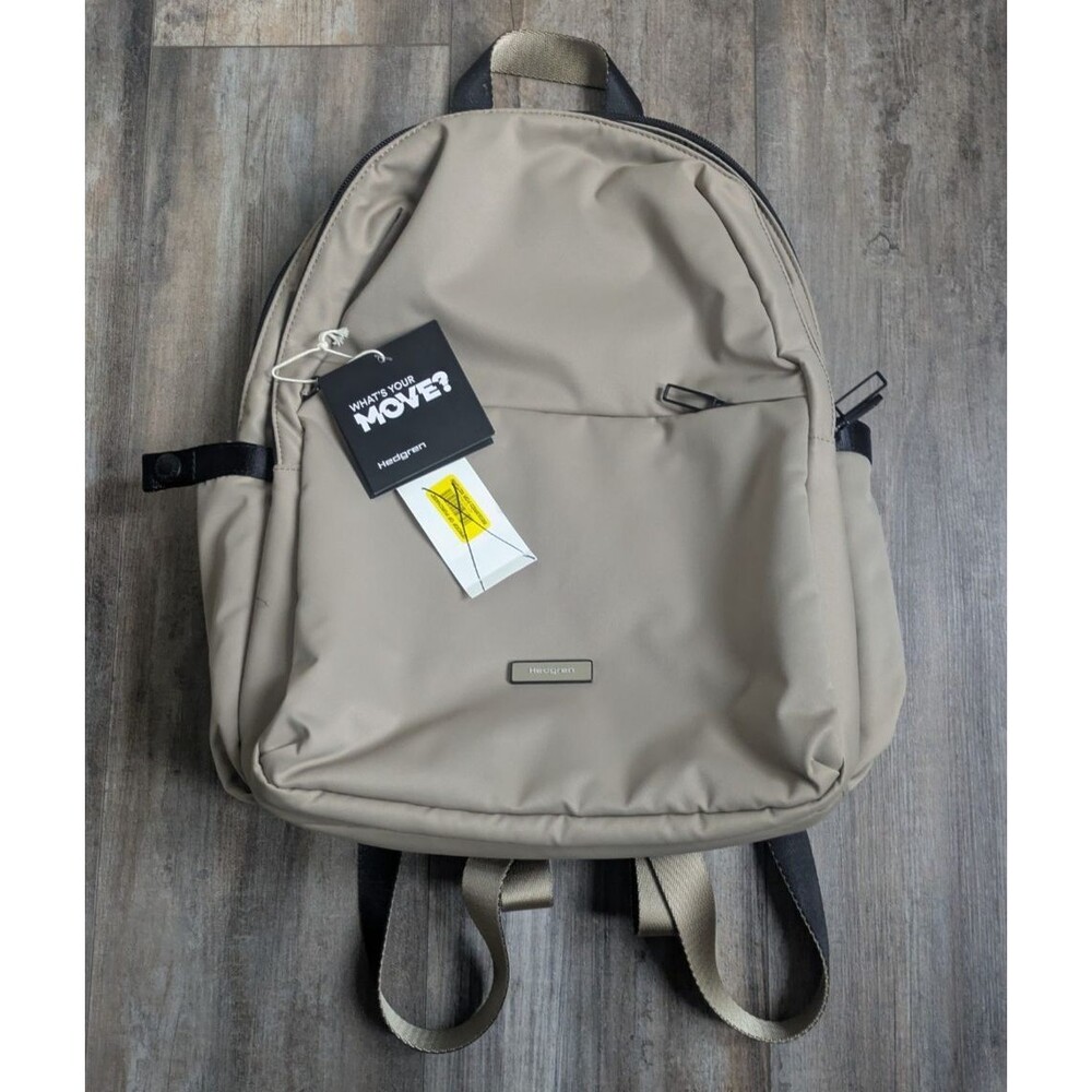 NWT NEW Hedgren Cosmos 13" Backpack Stone Beige Utility Minimalist Techie $120